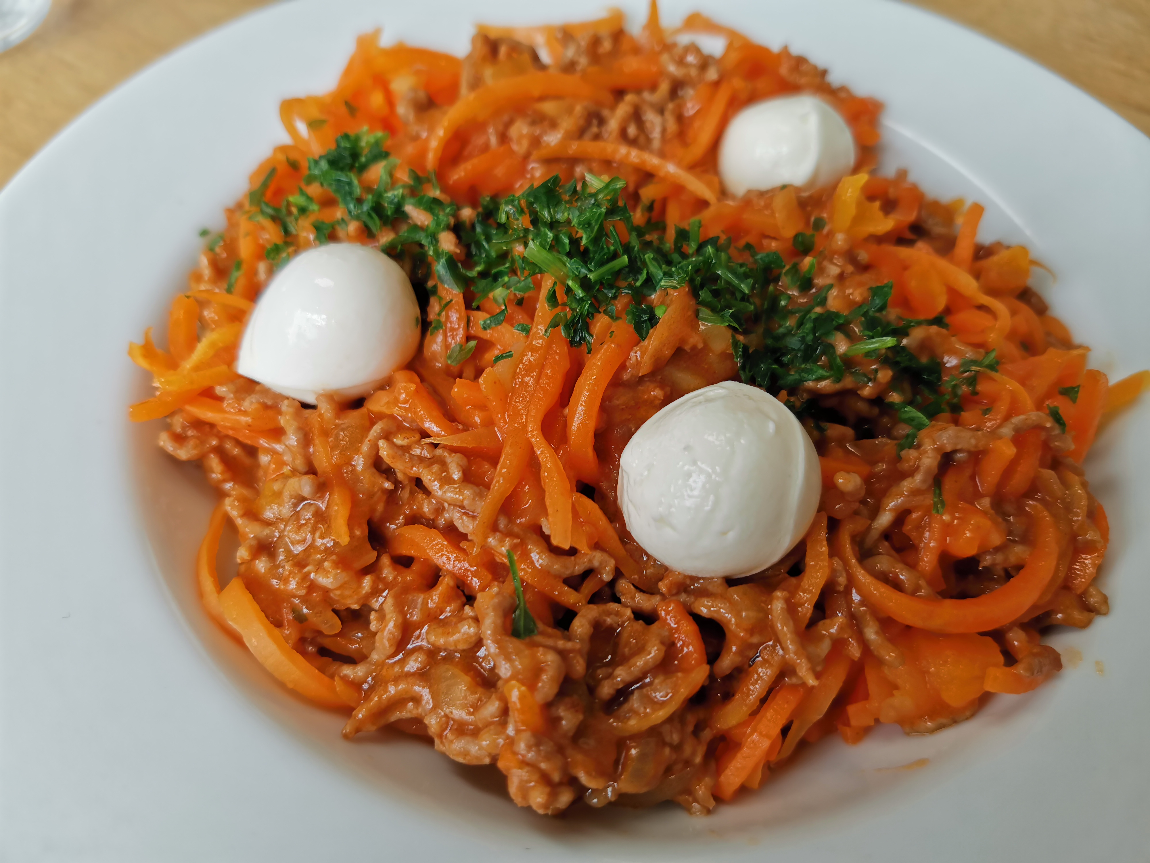 Karotten Spaghetti mit Hackfleisch-Sauce – Sarah Brauns Blog